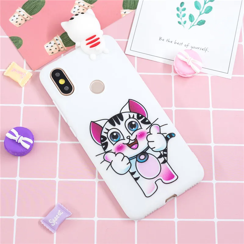 Силиконовый чехол для Xiaomi Mi A2 Lite накладка A2Lite с 3d куклой игрушки мягкие чехлы из