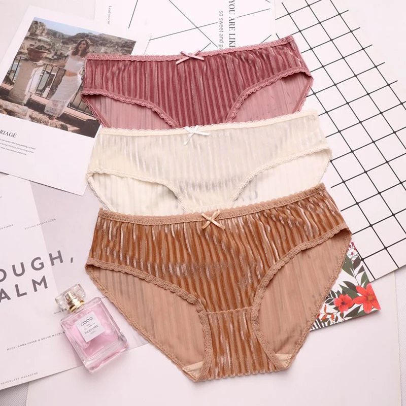 SP & CITY Полосатое бархатное хлопковое женское нижнее белье сексуальные бесшовные