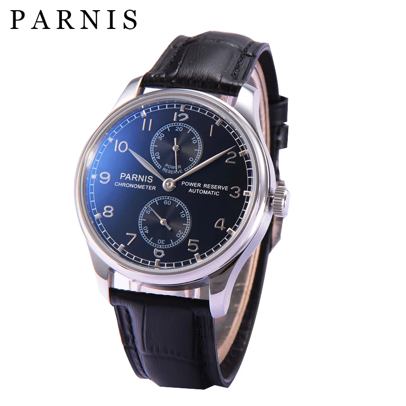 Горячая продажа 43 мм Parnis Мужские механические часы наручные для мужчин