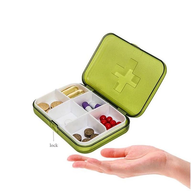 Для путешествий для домашнего использования 6 сеток модные мини футляры таблеток