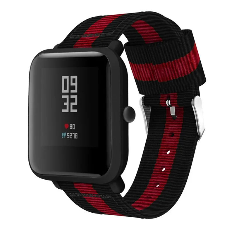 Нейлоновый ремешок для наручных часов для Xiaomi Huami Amazfit Bip Lite Youth/GTR 42 мм/GTS Smart Watch 20 мм браслет Correa