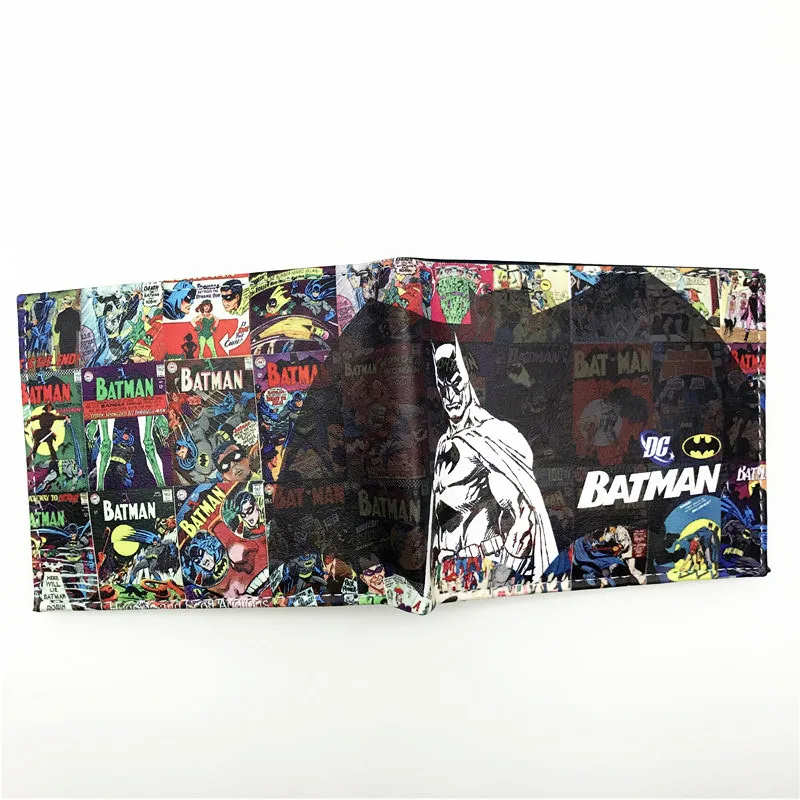 DC и Marvel кошелек Локи Каратель Халк Железный человек Веном флэш бэтмантор клоун, Бэтмен Звездные войны Супермен кошельки с персонажами мультфильмов - Цвет: Batman comics B