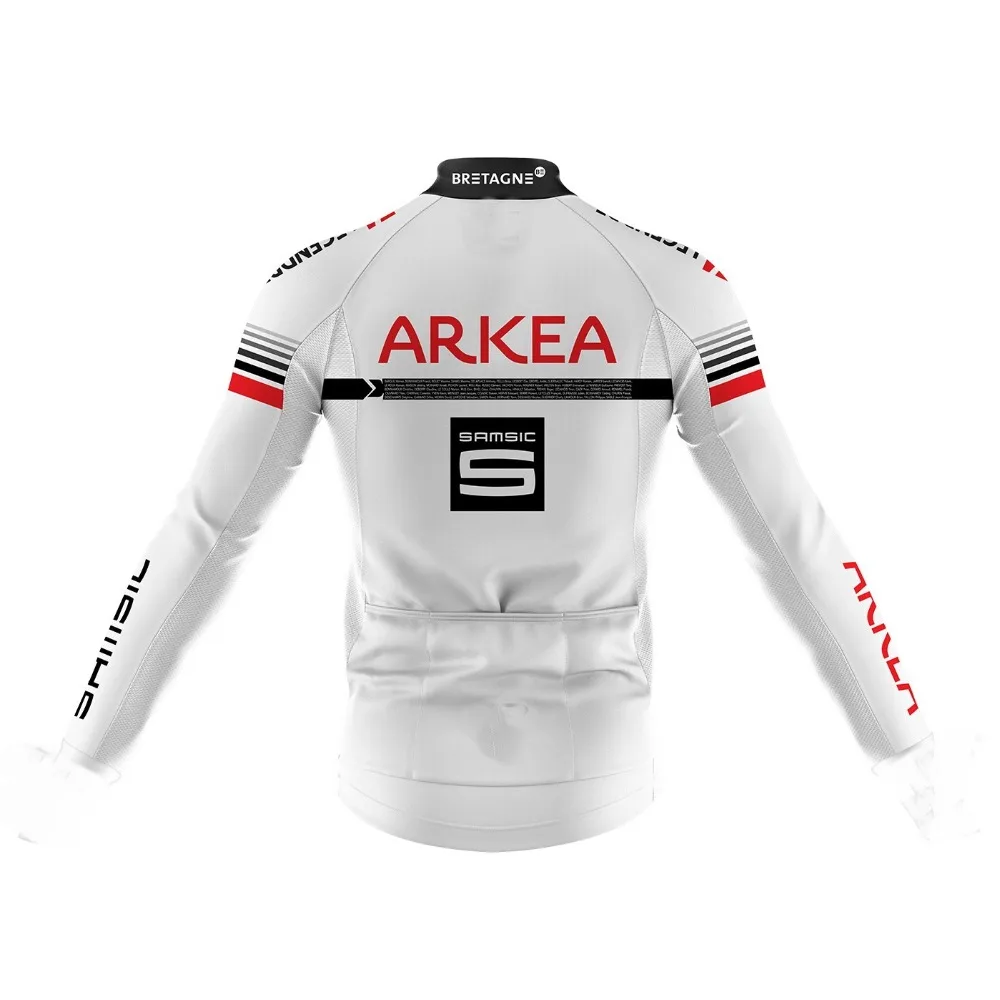 Зимние теплые флисовые вело Джерси на осень и зиму 2019 ARKEA SAMSIC TEAM Mtb Мужская