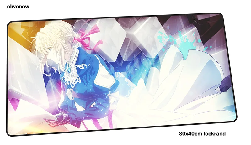 Size 800x400x2mm violet evergarden mousepad gamer Birthday 800x400x2mm gaming mouse pad present notebook pc accessories padmouse ergonomic mat - Цвет: Size 800x400x2mm