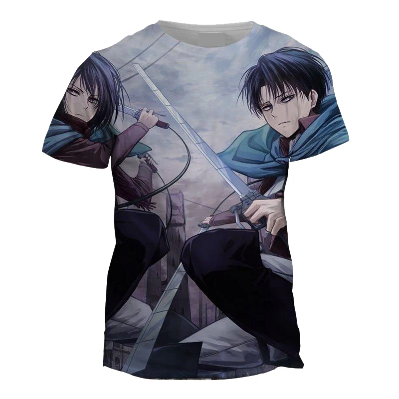 9 Футболка Attack on Titan мужские 3d футболки с аниме рисунком Мужская футболка уличная футболка Homme летний обычный тройник одежда для мальчиков топы - Цвет: 9