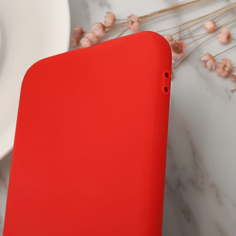 Luxury Red Case For iPhone X XR XS Max 5 5S SE 6 6S 7 8 Plus 11 Pro 2019 6.1In Soft TPU Silicone Ultra-thin Simple Back Cover |
