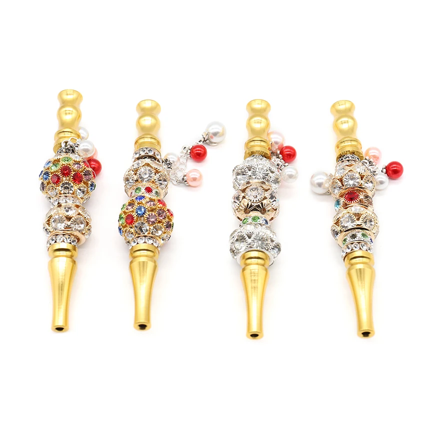 Beads randomly Beautifull золото курительная сигарета держатель кальян трубка курительная аксессуары животные бусины металлические алюминиевые табачные трубы держатель - Цвет: Beads randomly