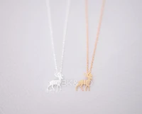 10pcslot origami antler deer necklace bridesmaid statement necklace for lover