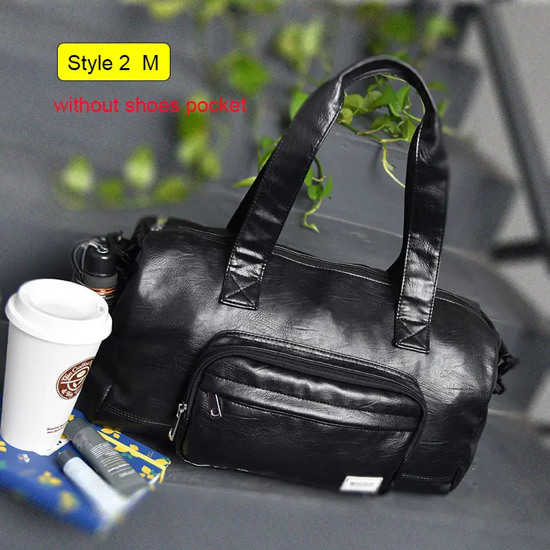 Style 2 Black M Сумка из искусственной кожи для фитнеса, для мужчин и женщин, водонепроницаемая, для тренировок, сумка для йоги, путешествий, вещевой мешок для багажа, мужские сумки, Sac De Sport XA185D - Цвет: Style 2 Black M