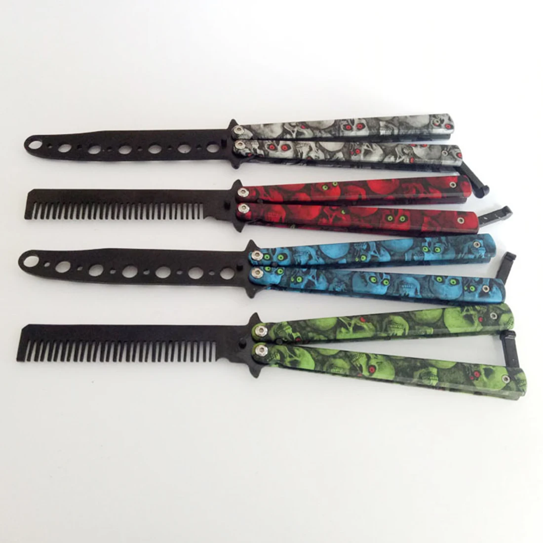Colorful Stainless Steel Practice Butterfly Knife Balisong Training Folding Dull Tool Go Comb No Sharp | Инструменты