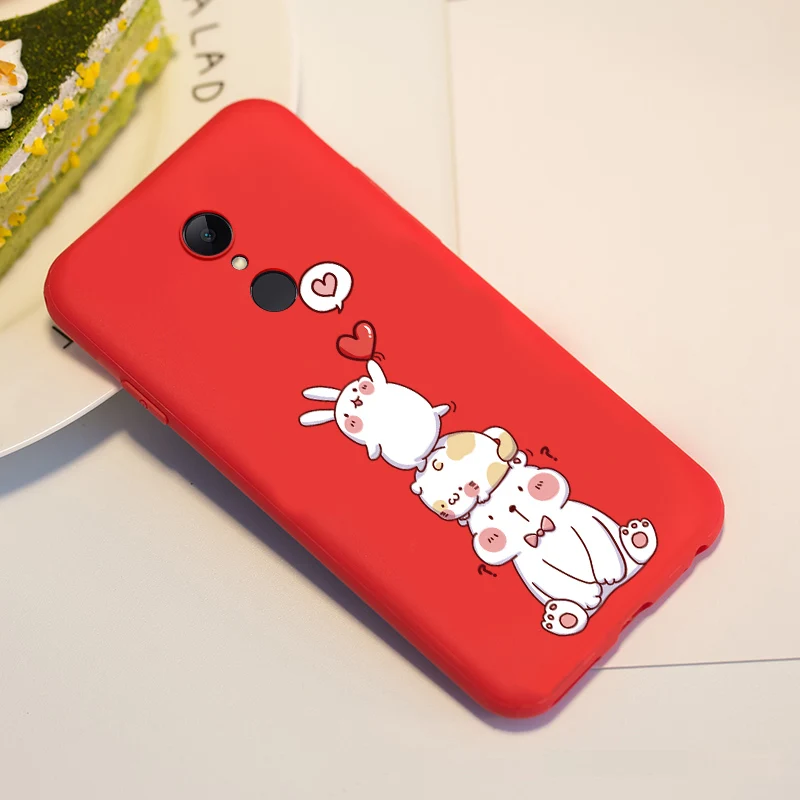 Милый чехол с кроликом для Xiaomi Redmi 5 мультяшным рисунком 3D рельефный 6 Pro