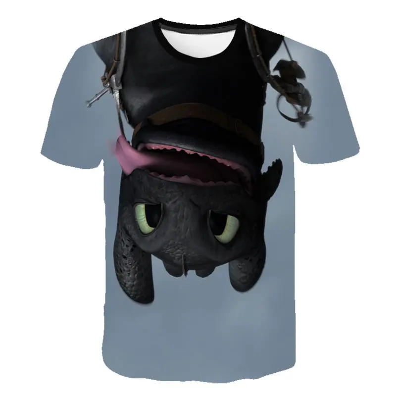 picture color Как приручить дракона, 3d принт, футболки для мужчин, аниме, Беззубик, футболки с рисунками, крутая, Dream Work, Подростковая рубашка, сувенир - Цвет: picture color