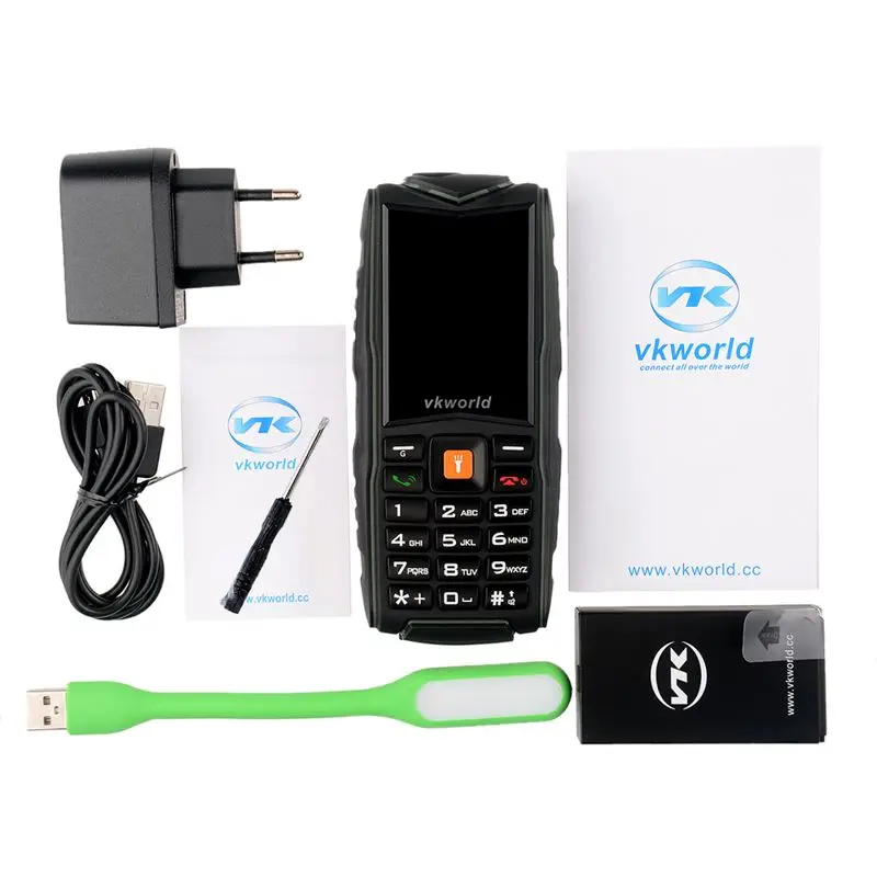 VKworld, камень, V3, мобильный телефон, водонепроницаемый, IP68, 2,4 дюймов, FM радио, 3 sim-карты, светодиодный фонарик, GSM, русская клавиатура, сотовые телефоны