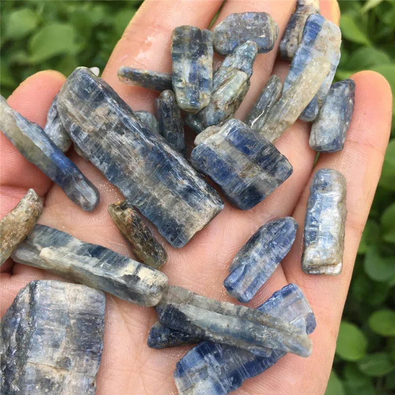 Натуральный Необработанный Голубой Апатит образец минерального камня|Камни| |