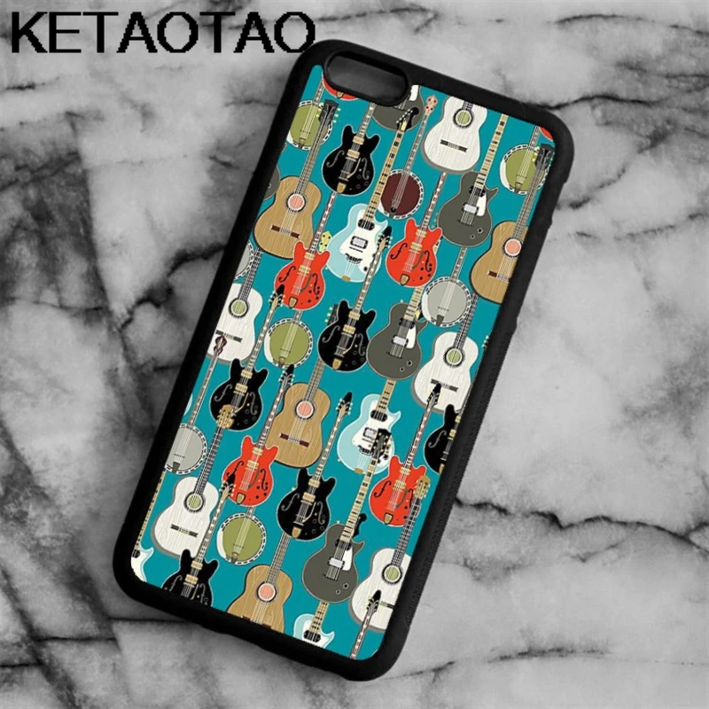 Зеленый Чехол для телефона KETAOTAO с музыкальными нотами и аккордами для iPhone 4S SE 5C 5S 6 s 7 8 SE X Plus XR XS Max чехол из мягкого ТПУ резины и силикона - Цвет: Зеленый