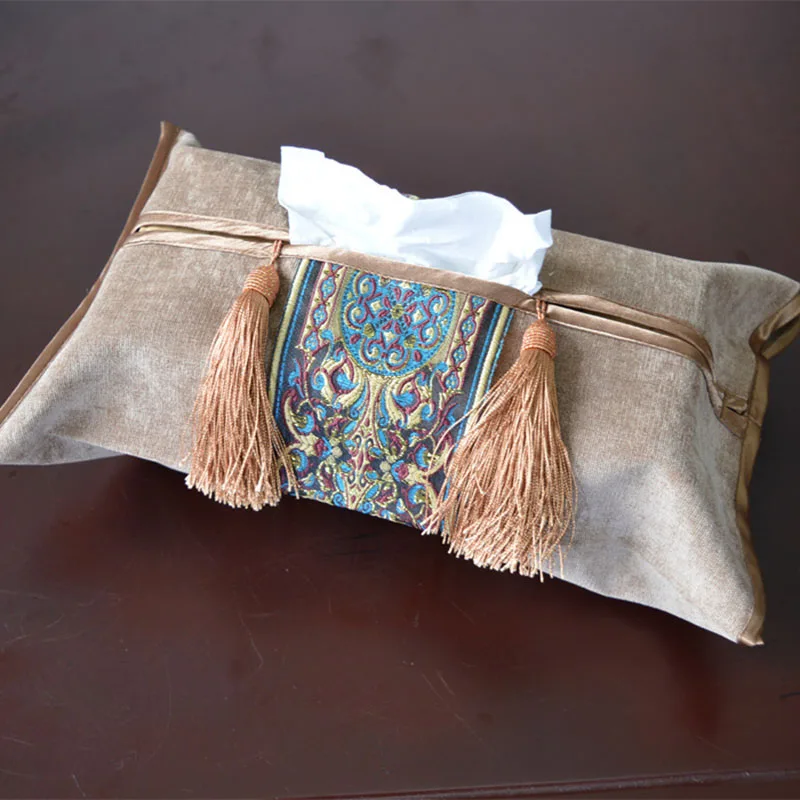 

European Paper Towel Storager Cotton Napkin Holder Set Classical Modern Paper Towel Box Container Kitchen Napkin Storage Bag 1PC