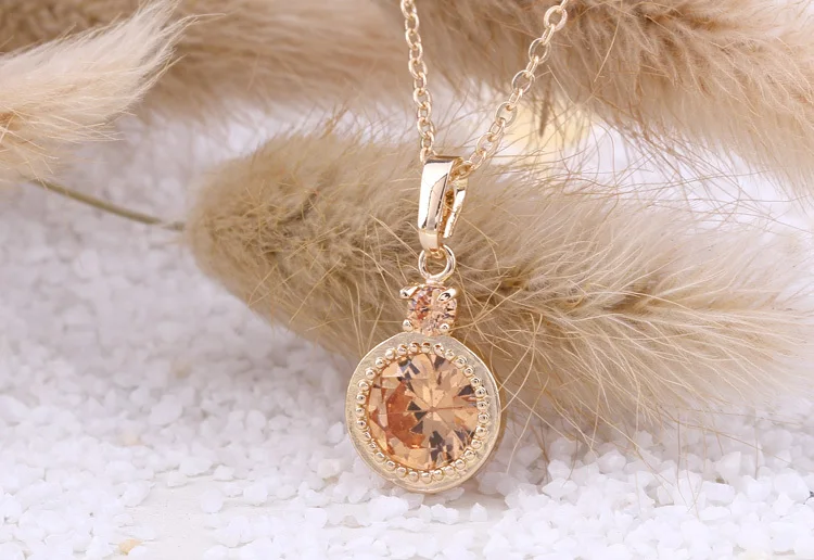 18K Gold White gold plated Austrian crystal beauty necklace pendant fashion jewelry 1307 | Украшения и аксессуары