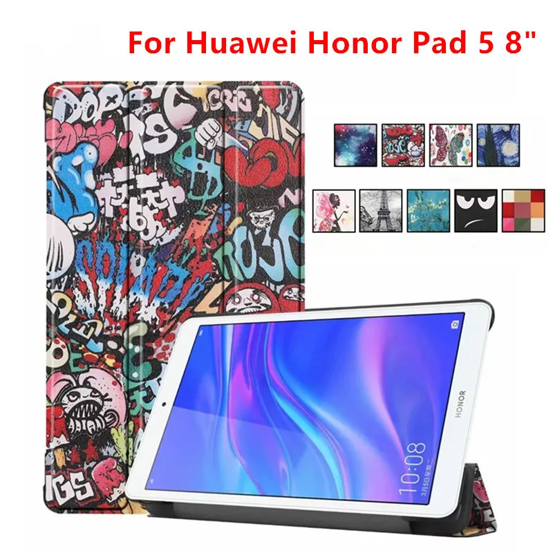 Окрашенный чехол подставка из искусственной кожи для Huawei Honor Tab 5 8 0 защитный