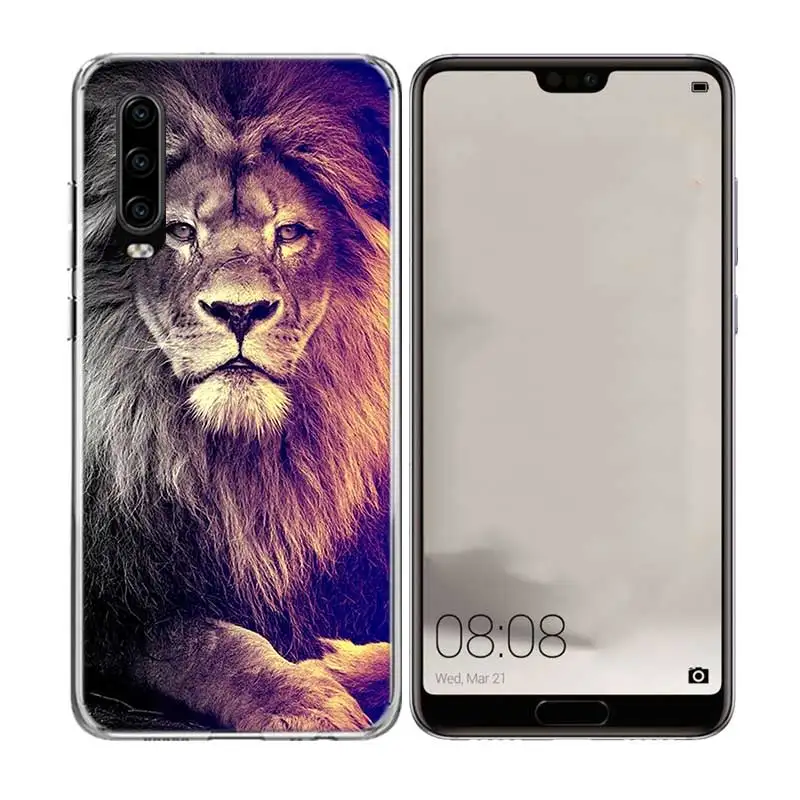 Big Lion On Stone snow Luxury Phone Case For Huawei P30 P20 P10 lite Plus Mate 20X 20 10 Pro P Smart 2019 + 2018 Nova 4 Cover |