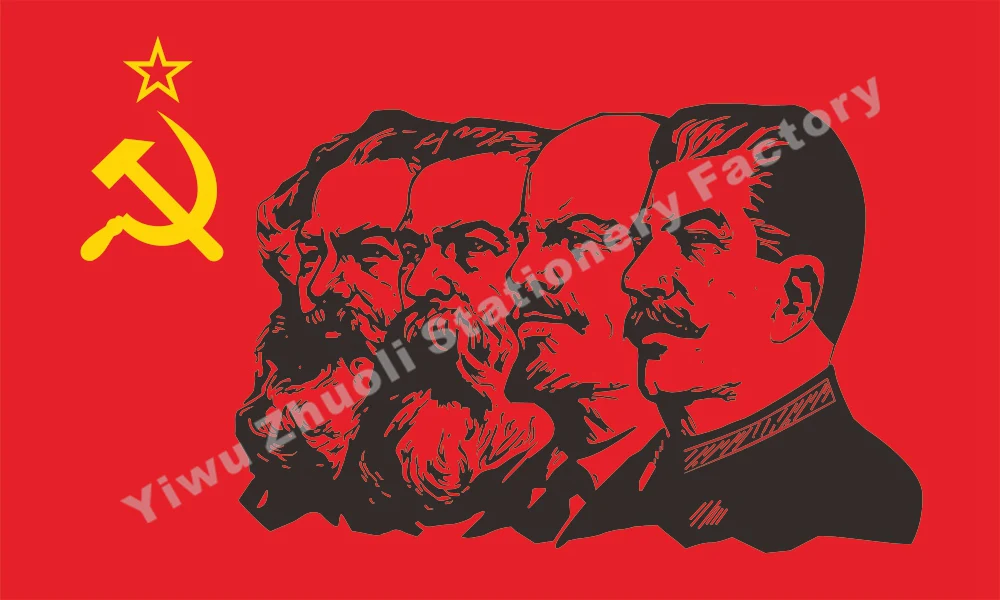 Флаг коммунизма 90x150 cm 3' x 5' FT 100D полиэстер Маркс энгелс Ленин Сталин CCCP советская эмблема флаги и баннеры
