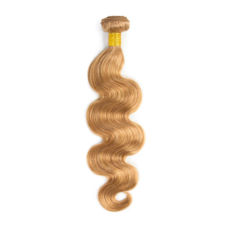 27 HairUGo малазийские объемные волнистые волосы, пряди с закрытием, блонд, Бургунди, Омбре, человеческие волосы, двойной уток, волосы remy - Цвет: 27