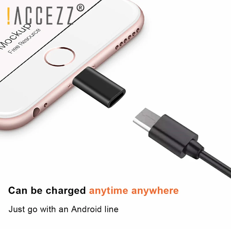 ! Переходник ACCEZZ OTG с Micro USB на Lighting для Apple адаптеров iphone 6 7X8 6s Plus ipad Air Mini адаптер