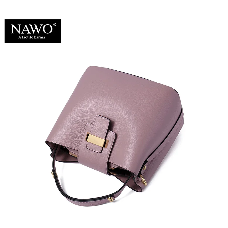 НАЖО 2017 дизайнер Для женщин кожа Сумки ведро на плечо дамы через Малый корова