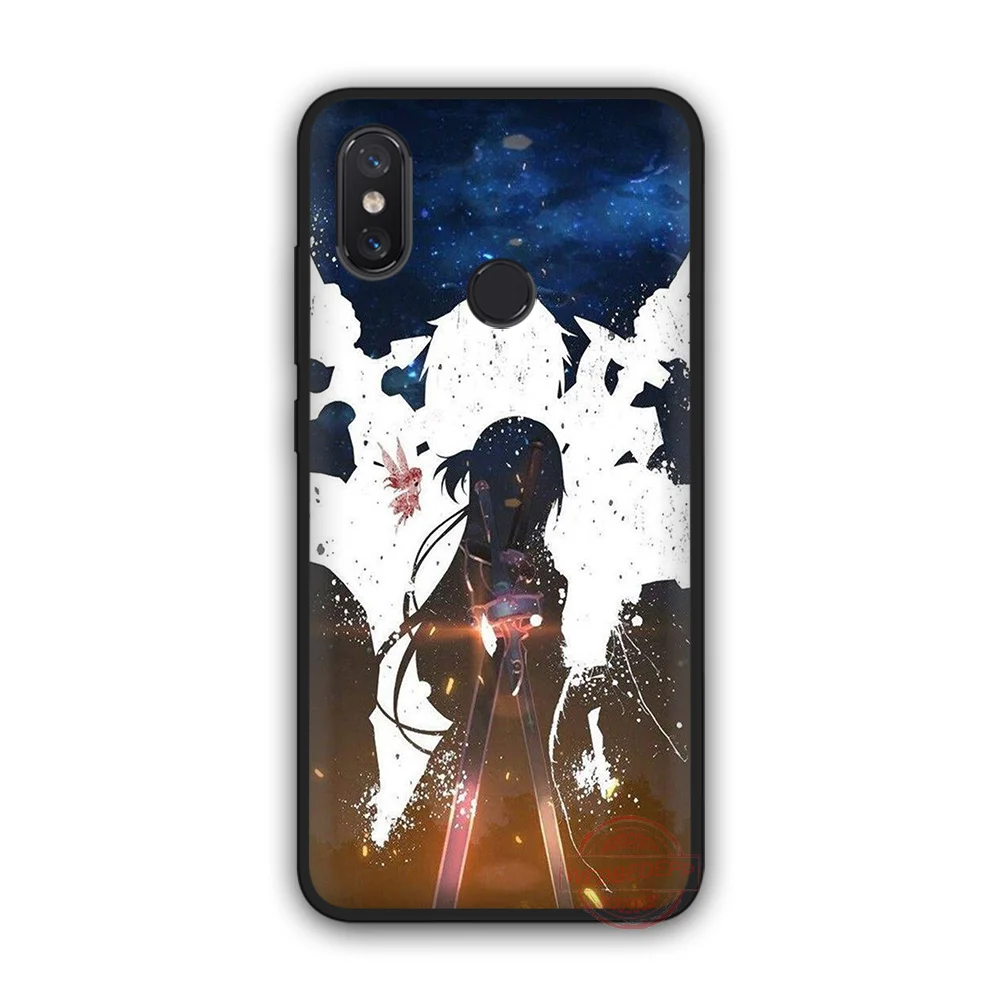WEBBEDEPP SAO Anime TPU Phone Case for Xiaomi Mi 6 8 A2 Lite A1 F1 9 MAX 3 SE |