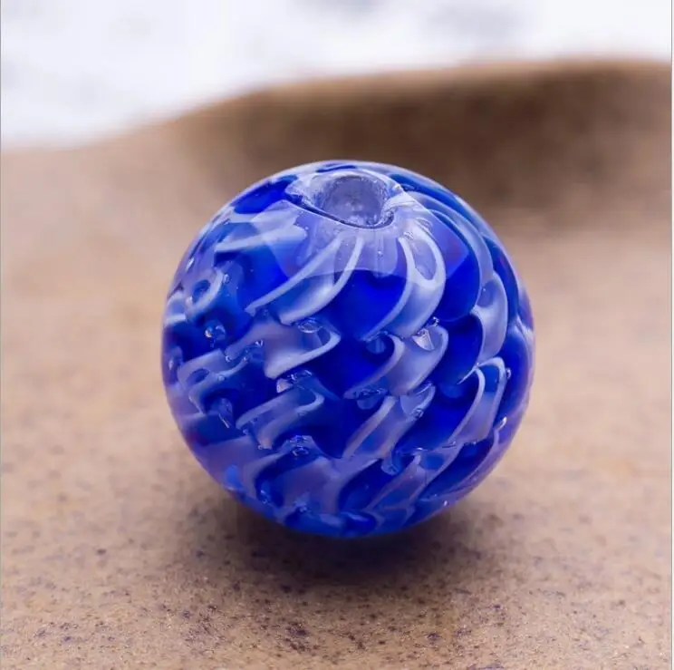 royal blue 10 шт 12 мм 14 мм муранского ананаса прозрачные круглые бусины ручной работы стеклянные бусины для женских ювелирных изделий Diy бусины - Цвет: royal blue