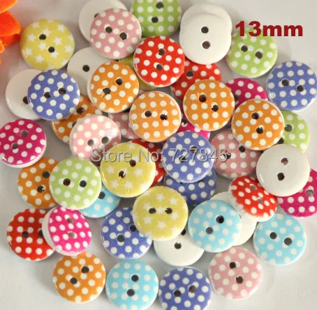 

13 мм смешанные цвета деревянные кнопки, украшения аксессуары пошива одежды кнопки, Оптовая торговля (SS-k6041)