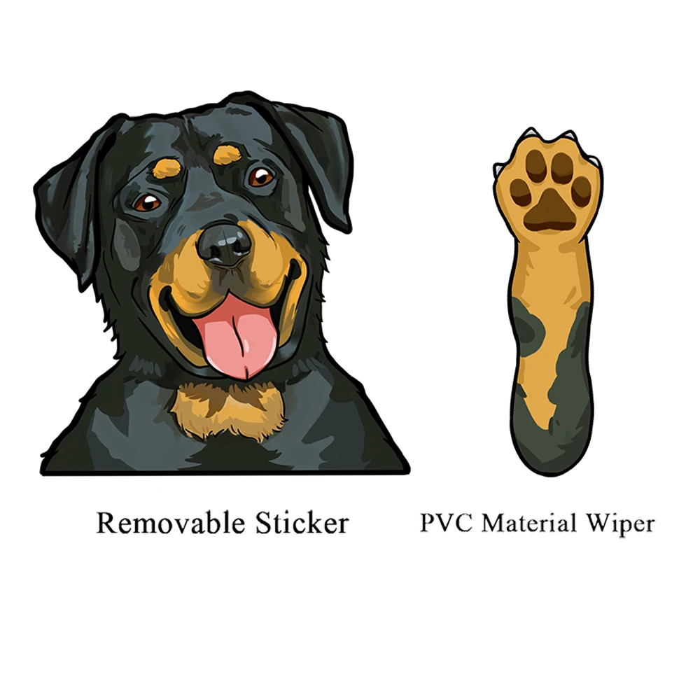 WIPERSIGNS Rottweiler развевающиеся наклейки для стеклоочистителей ПВХ автомобильный