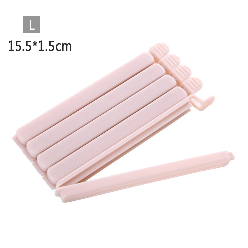 Large Pink 5 шт., 2 размера, для хранения пищевых закусок, герметичный мешок, зажимы для герметизации, зажим для пищевых пакетов, зажимы для кухонных инструментов, зажим для еды, уплотнение - Цвет: Large Pink
