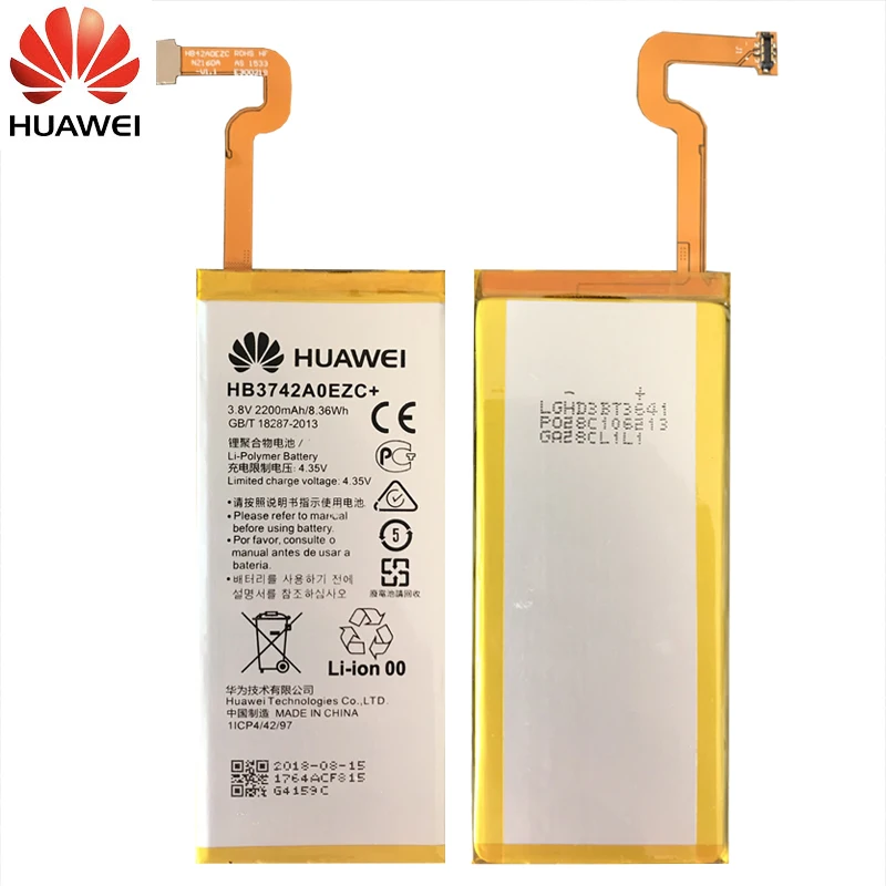 Huawei оригинальный телефон Батарея HB3742A0EZC + для huawei Ascend P8 Lite 2200 mAh Замена батарей