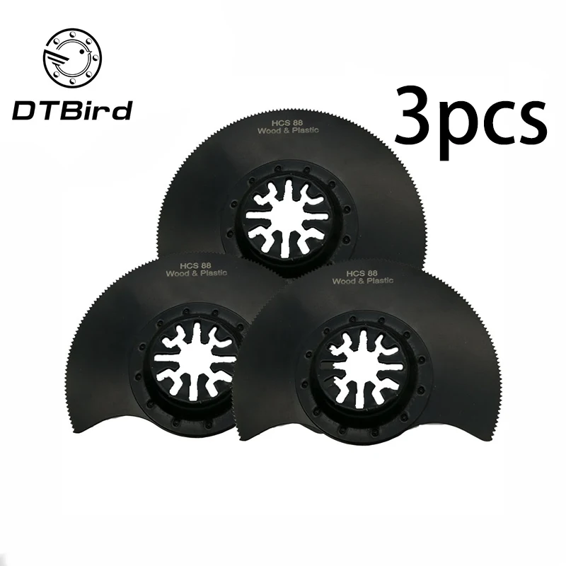 88mm 3 шт. 88 мм флеш-сегмент Осциллирующий многофункциональный инструмент пилы для реноватора инструмент для Multimaster дерево пластик Деревообработка - Цвет: 88mm