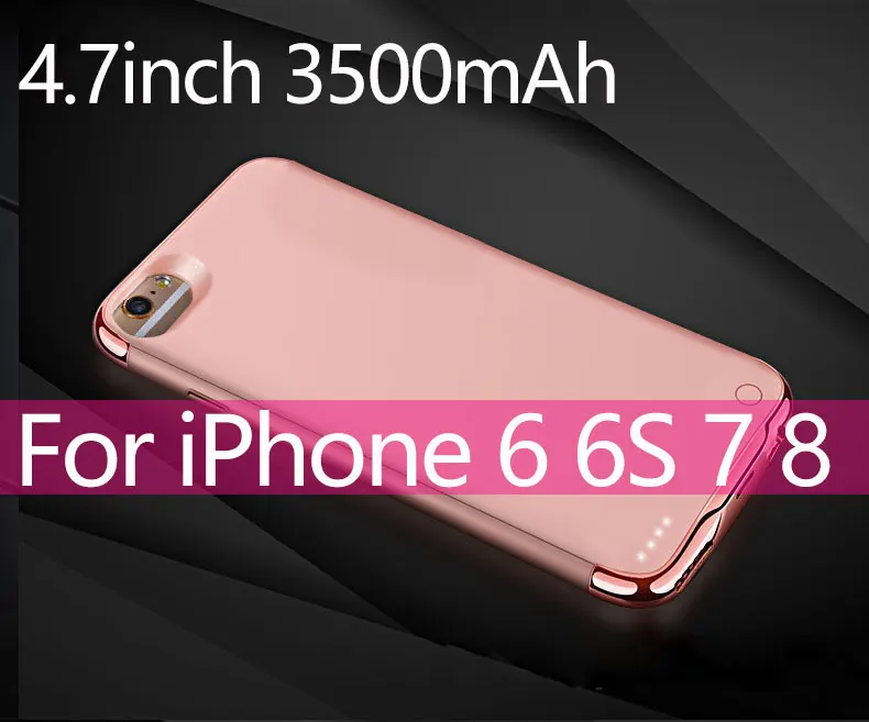 4.7 Rosy Gold 3500 мАч портативный ультра тонкий чехол с аккумулятором для iPhone 6 s 6s 7 8 4000 мАч чехол для зарядки аккумулятора телефона для iPhone 6 6s 7 8 Plus - Цвет: 4.7 Rosy Gold