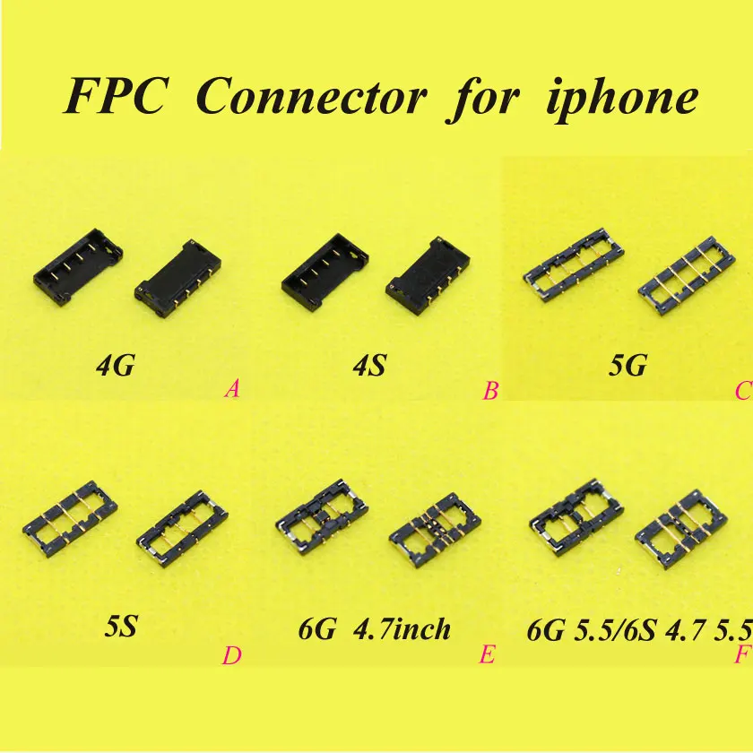 Cltgxdd FPC коннектор зажим для батареи на материнской плате iPhone 4 4g 4S 5C 5 5S 5SE 6 6plus 6S
