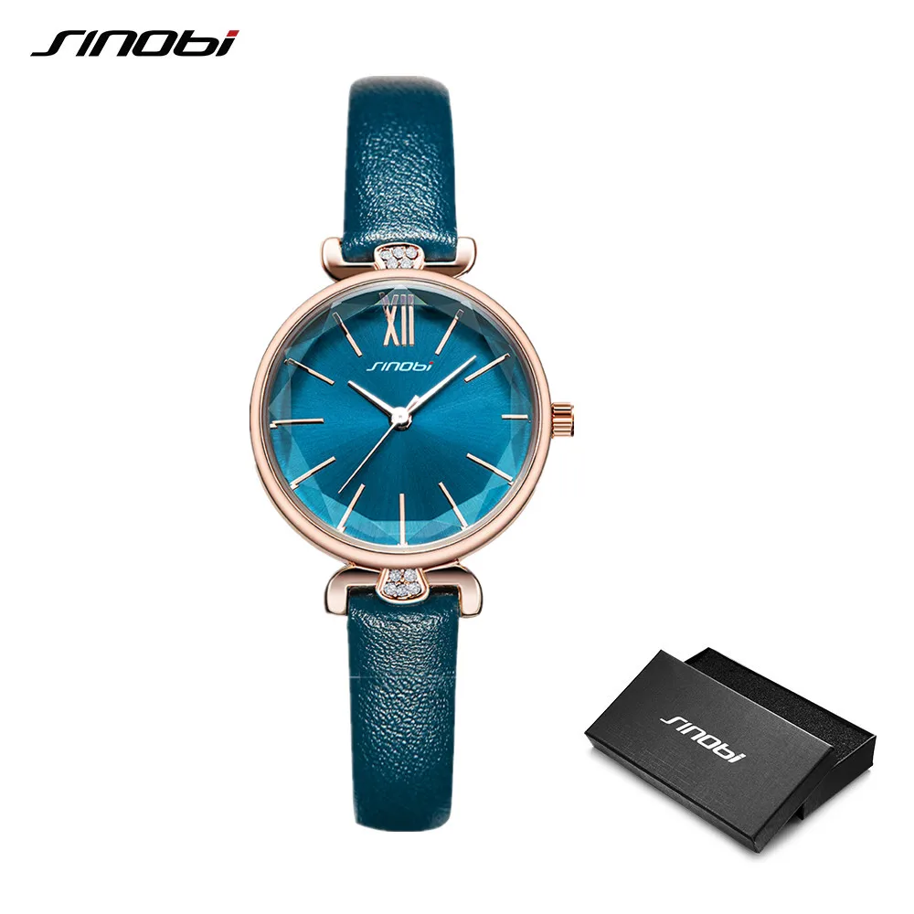 Женские часы SINOBI, модные часы Geneva, дизайнерские женские часы, роскошные брендовые кварцевые золотые наручные часы с бриллиантами, подарки для женщин - Цвет: Green