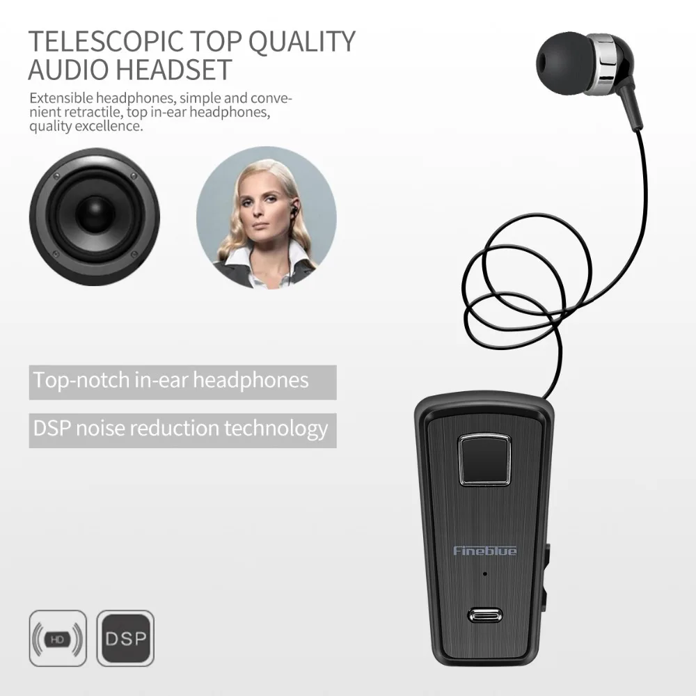 Fineblue F980 Беспроводной Bluetooth Наушники носить клип драйвер спортивные стерео