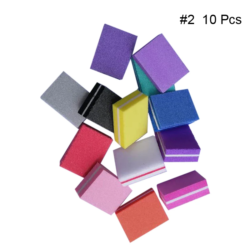 Полировальные пилки для ногтей цветные мини-блоки шлифовальная губка полировка