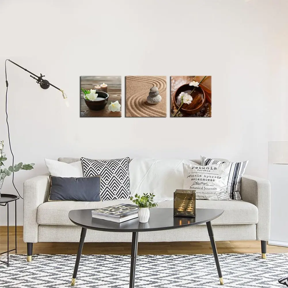 Zen холст искусство художественный Декор современный цветок в миске с водой и