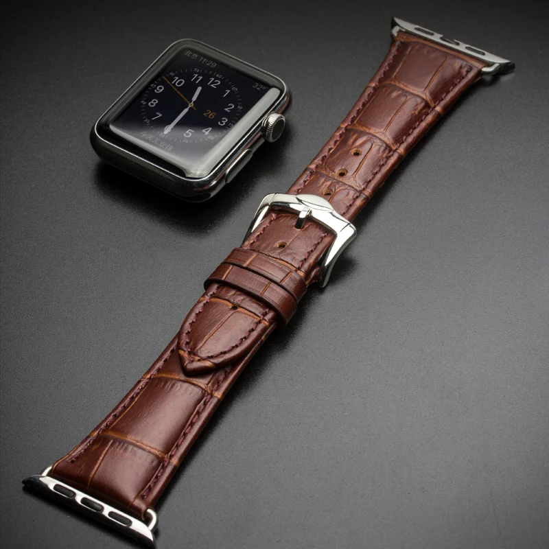 Genuine Leather Replacement Sport Band For 38mm Apple Watch Series 1 2 3 42mm Wrist Bracelet Strap iWatch Sports Edition | Электроника