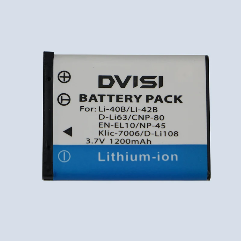 3 7 V 1200mAh батарея LI 42B Li 40B NP 45 NP45 FNP45 EN EL10 D Li63 DLI63 Li108 DLI108 80 NP80 CNP80 KLIC 7006 K7006|battery li-42b|1200mah