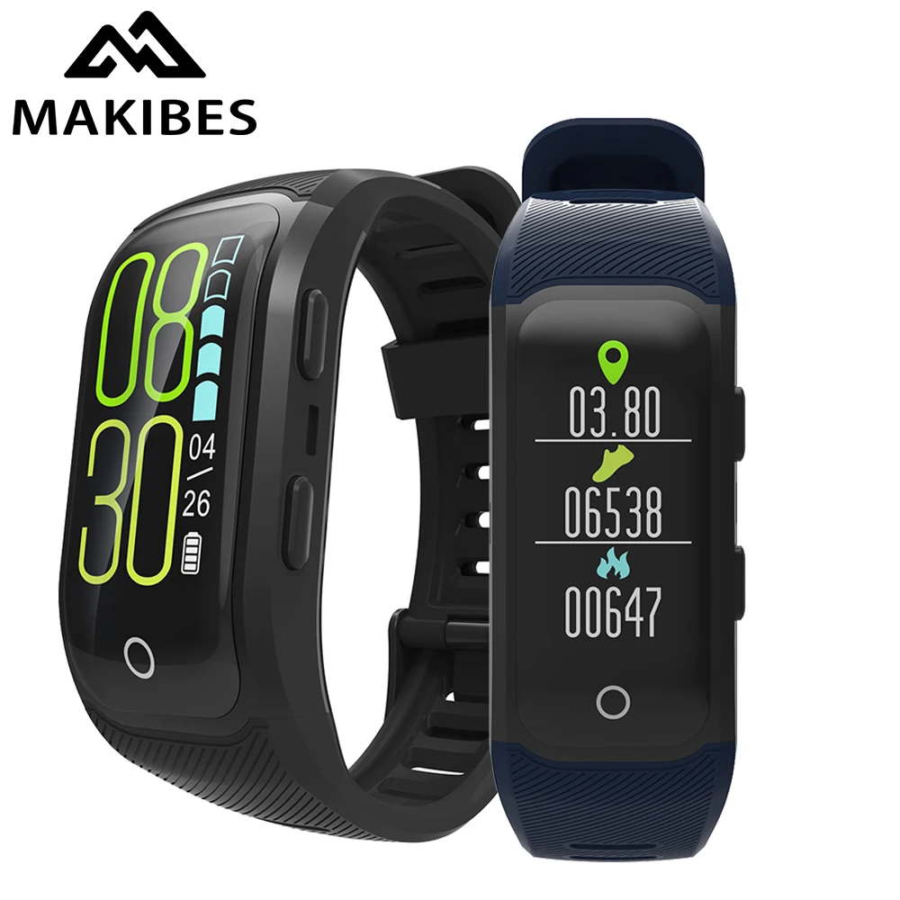 Makibes G03 плюс цветной экран мужские часы фитнес трекер Браслет IP68