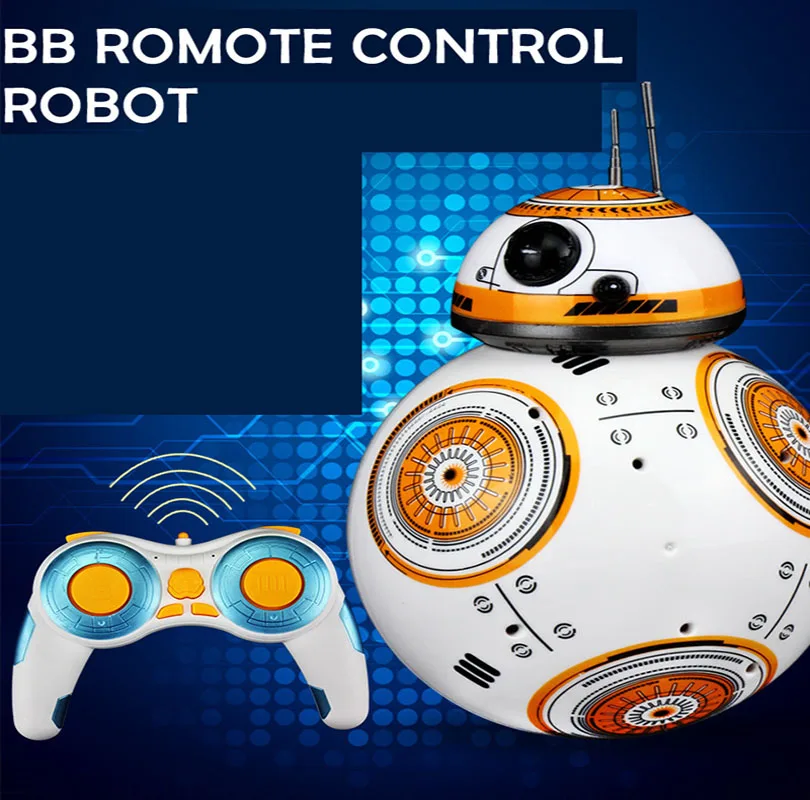 BB-8 мяч Звездные войны RC экшн-фигурка BB 8 Droid робот 2,4G пульт дистанционного управления Интеллектуальный робот BB-8 Модель Детская игрушка подарок FSWB - Цвет: orange