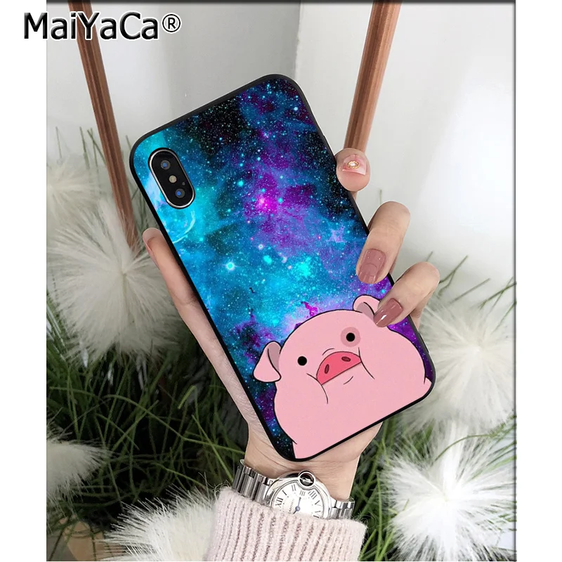 A7 MaiYaCa Гравити Фолз Waddles милый поросенок Силиконовый ТПУ мягкий черный чехол для телефона для Apple iPhone 8 7 6 6S Plus X XS MAX 5 5S SE XR - Цвет: A7