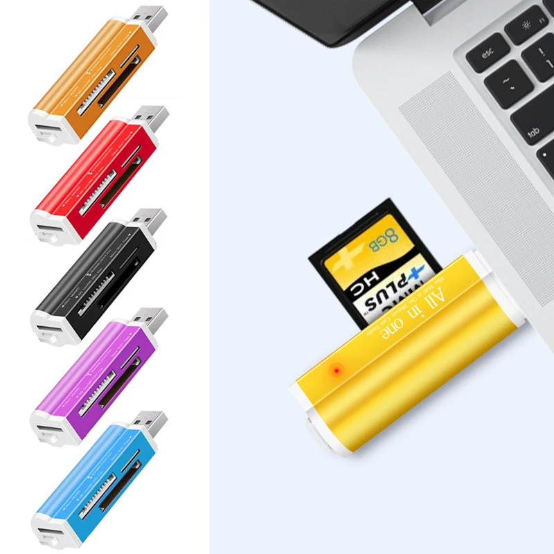 Мульти все в 1 Micro USB 2,0 считыватель карт памяти Адаптер для Micro SD SDHC TF M2 MMC MS PRO DUO кардридер горячая Распродажа