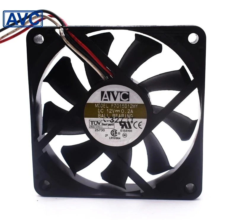 2 шт. F7015B12MY DC12V 0.2A 7015 7 см 70 мм 70x70x15 3 контактный Вентилятор охлаждения|Кулеры и