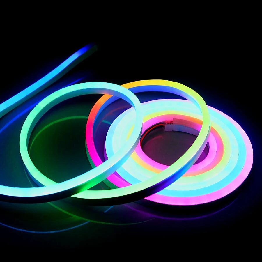 Цветная (RGB) WS2811 IC гибкий светодиодный неон света 20 М 5050 SMD 60 Светодиодный s/M