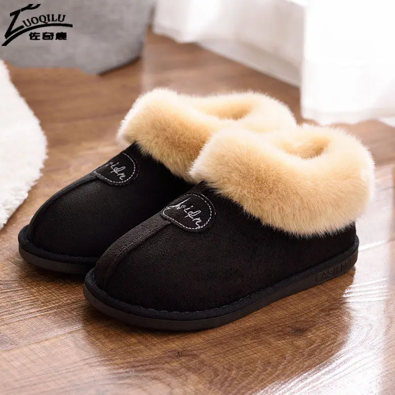 Для женщин плюшевая домашняя обувь Шлёпанцы для зимние домашние тапочки