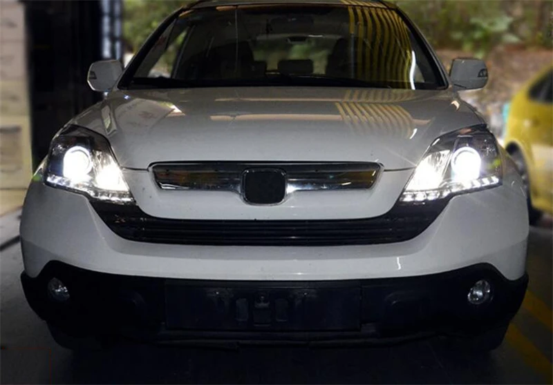 Автомобильный Стайлинг для Honda CR-V светодиодный фонарь 2007-2011 для CRV светодиодный DRL биксеноновый головной свет аксессуары H7 hid комплект angel eye ближнего света